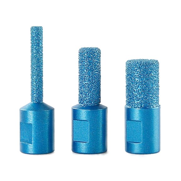 Professional 100 Grinder Carving Tools 3 Piece Grinding Head Set Threaded Interfaces for Hard Brittle