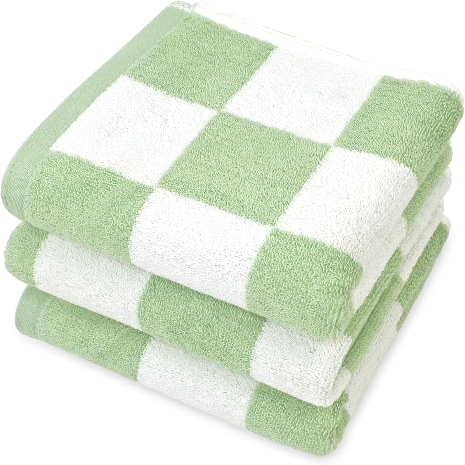3-Piece Hand Towels Sage Green, Bathroom Pool Kitchen Towels Gifts Spring Decor, Quick-Dry ...