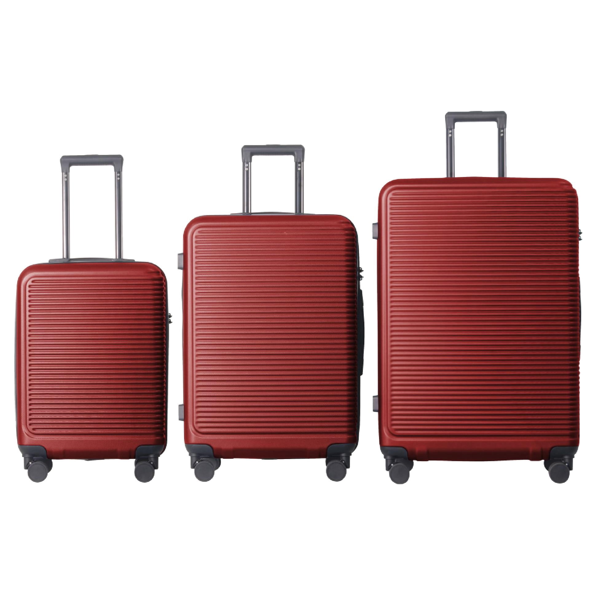 3-Piece Hardshell Luggage Set with TSA Lock, Lightweight ABS Spinner Suitcases (20/24/28in)