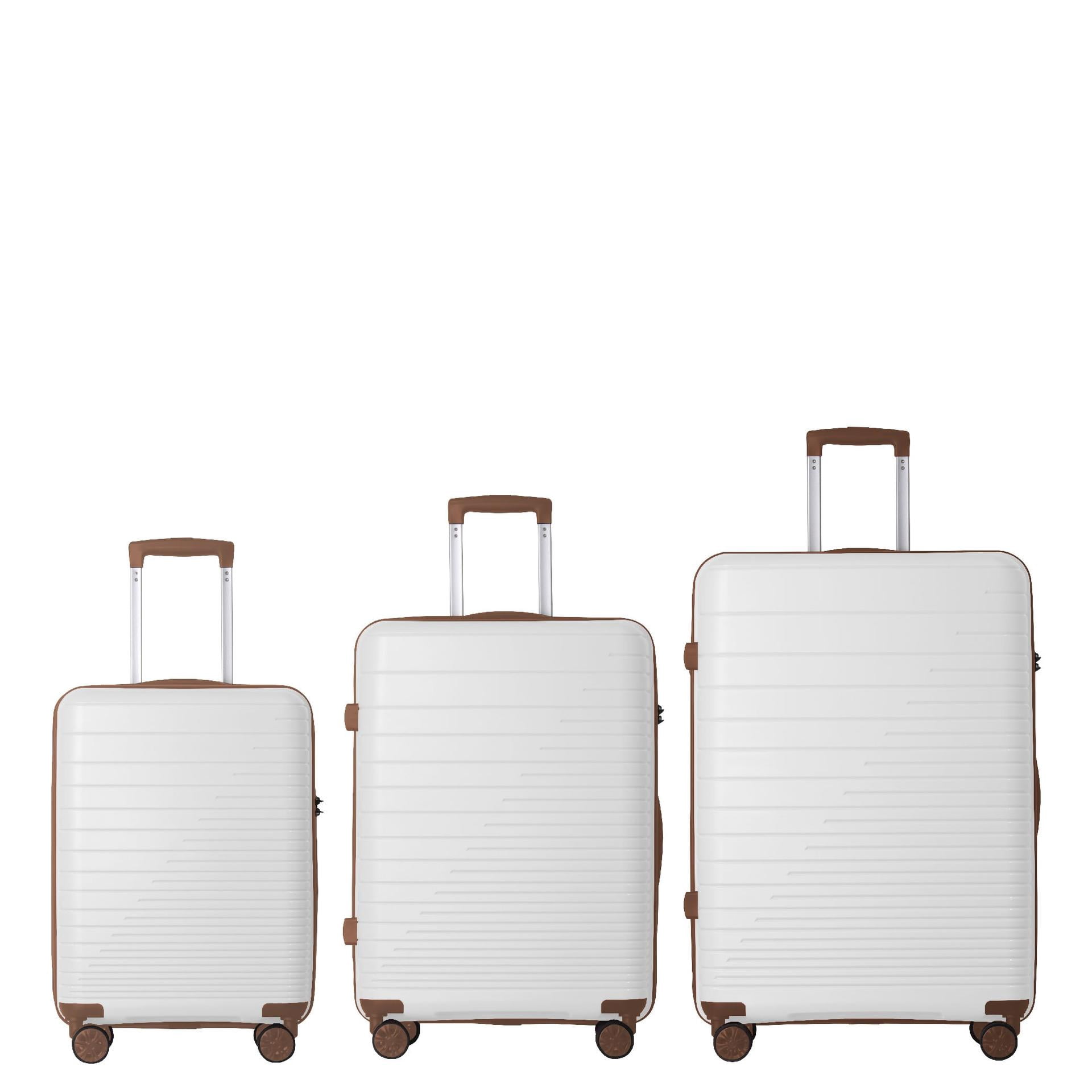 3-Piece Hardshell Luggage Set with TSA Lock, Spinner Wheels, Lightweight PP Suitcase (20/24/28 in)