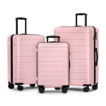 3 Piece Hardside Carry On Luggage Sets TSA Lock Spinner Wheels 22"26"30" Suitcase with Cup Holder