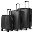 thumbnail image 1 of New York Xpress 3-Piece Hardside Luggage Set, Expandable Suitcases with TSA Lock, 20"/26"/30" Carry-on & Checked, Grey - WD577, 1 of 11
