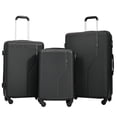 thumbnail image 1 of Travelhouse 3-Piece Hardside Luggage Set - Lightweight Spinner Suitcase with TSA Lock (20in/24in/28in),Black, 1 of 7