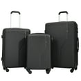 thumbnail image 1 of Travelhouse 3 Piece Hardside Luggage Sets Lightweight Suitcase with TSA Lock Spinner Wheels 20in24in28in.（Black）, 1 of 7