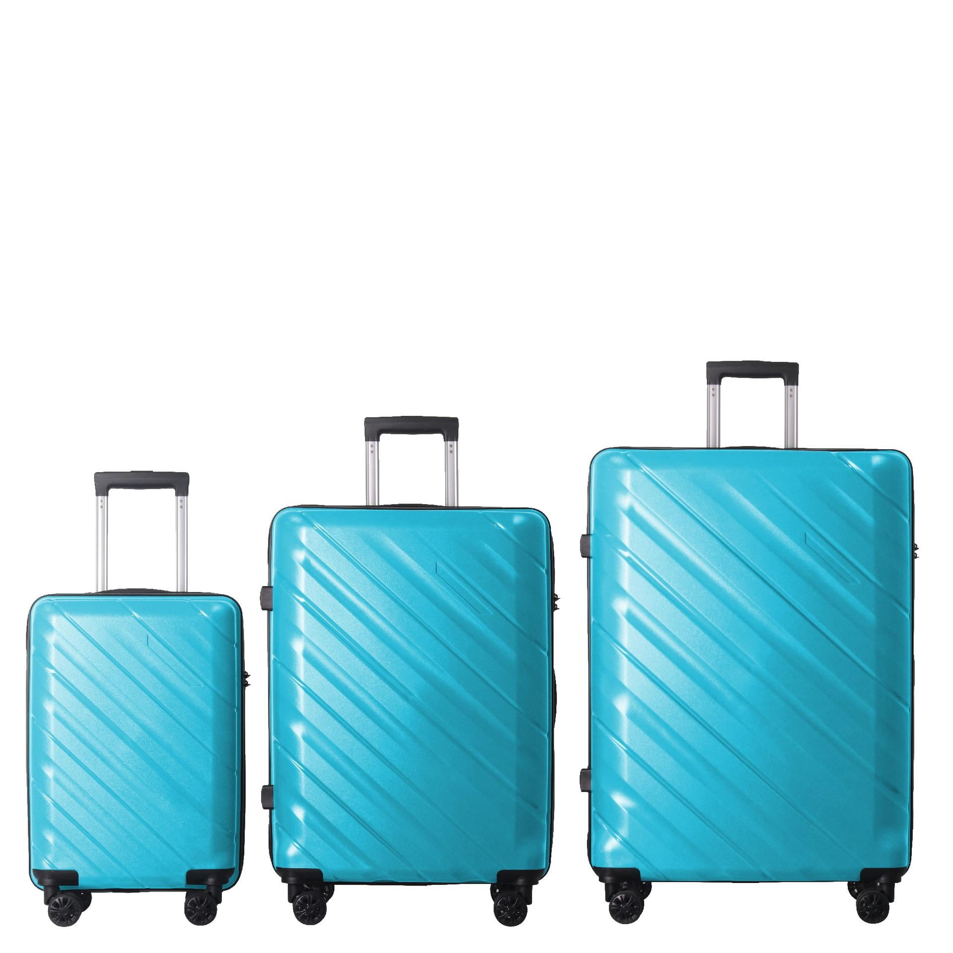 3 Piece Hardside Luggage Set with TSA Lock, Spinner Wheels, Scratch-Resistant Suitcase