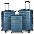 thumbnail image 1 of 3 Piece Hardside Luggage Sets, 20/24/28inch Lightweight Hard Shell Suitcase with Spinner Wheels and TSA Lock, Carry-on luggage Sets, Cyan, 1 of 7