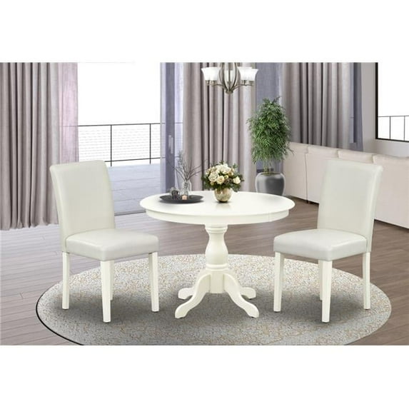3 Piece Hartland Dining Room Set - Linen White
