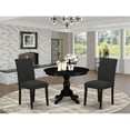 thumbnail image 1 of 3 Piece Hartland Kitchen Table Set - Wire Brushed Black, 1 of 1