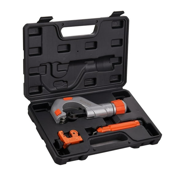 3-Piece Heavy-Duty Tubing Cutter Set with Deburring Tool, for 1/8" to 2" OD Stainless Steel, Copper, Aluminum & Plastic Pipes - Professional Pipe Cutters