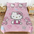 3 Piece Hello Kitty Bedding Set Full Size 79"x90" Lightweight Bed Duvet