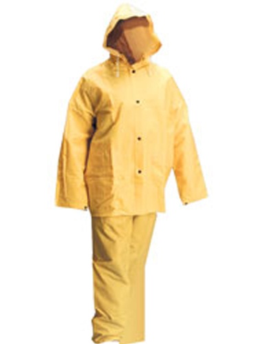 3-Piece Hi Vis PVC Rain Suit - XL, Neon Green