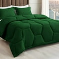 thumbnail image 1 of 3 Piece Honeycomb Design Comforter Set, 800 TC, 100% Egyptian Cotton, Twin/Twin XL Size Green Solid, 1 of 5