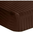 thumbnail image 1 of 3-Piece Hospital Bed Sheet Set, 100% Cotton, 400 Thread Count, 6-Inch Deep Pocket Fitted Sheet, Soft & Durable, Chocolate Stripe, Full XL Size 54X80, 1 of 6