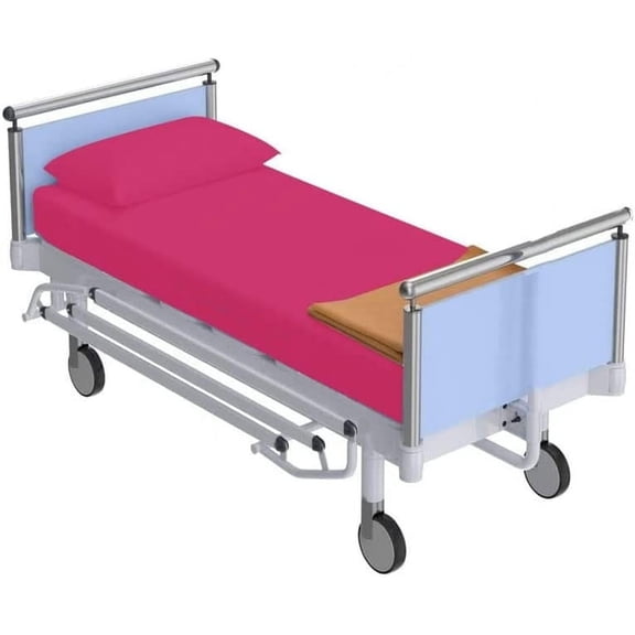 3 Piece Hospital Bed Sheet Set – 400TC & Deep Pocket of 6 Inch – 100% Egyptian Cotton Sheets and Pillowcase for Hospital Beds & Mattresses - Pink Solid, Twin-XXL Size (39" x 84")