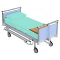 thumbnail image 1 of 3 Piece Hospital Bed Sheet Set Sheets for Hospital Bed Cotton - Hospital Bed Sheets Fitted Sets - 100% Egyptian Cotton 400 TC Sheets - Hospital Bed Sheets (Aqua Blue, 36" x 84"x 12"), 1 of 3