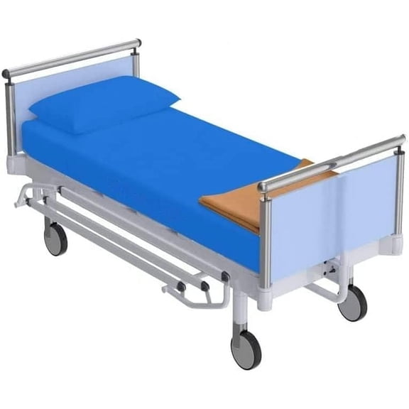 3 Piece Hospital Bed Sheet Set Standard Sheets for - Hospital Bed - 100% Egyptian Cotton 600 TC Sheets - Hospital Bed Sheets Standard 36" x 84" With 9" Deep Fitted (Royal Blue)