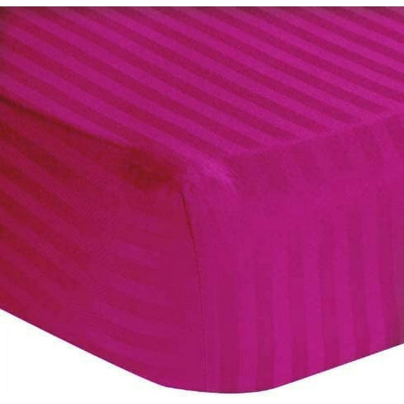 3 Piece Hospital Bed Sheet Set Twin Sheets for Hospital Bed - Hospital Bed Sheets Fitted Sets - Egyptian Cotton 400 TC - Hospital Bed Sheets (Hot Pink Stripe, Twin 39" x 75"x 6")