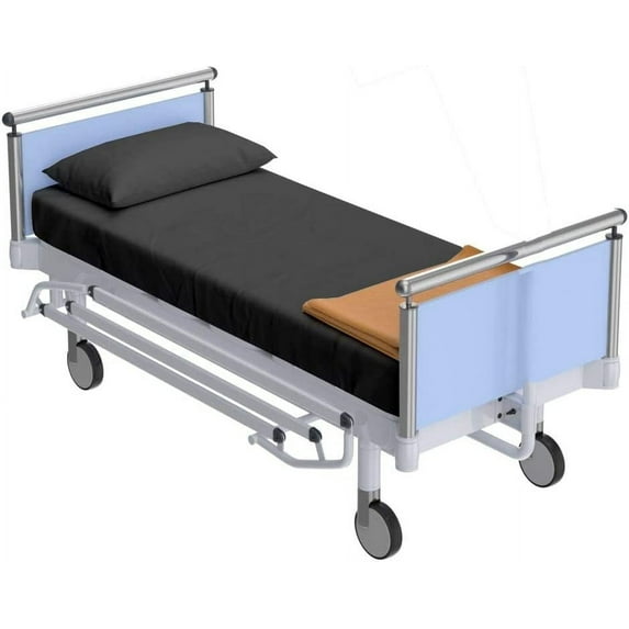 3 Piece Hospital Bed Sheet Set Twin XL Sheets for - Hospital Bed - 100% Egyptian Cotton 600 TC Sheets - Hospital Bed Sheets Twin XL 39" x 80" With 12" Deep Fitted (Grey)