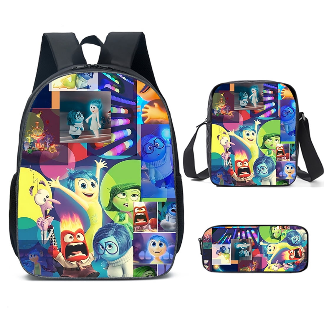 3 Piece Inside Out 2 Cute Cartoon 17 In Backpack Anime Laptop Backpack ...