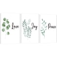 thumbnail image 1 of 3 Piece Inspirational Wall Art White Plants Background Picture Quotes Love Joy Peace Canvas Print for Bedroom Decor Triptych Entrepreneu Painting Framed Artwork for Gym Wall Decor (36"Wx18" H), 1 of 6