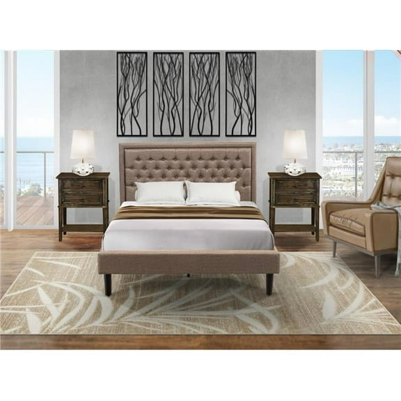 3 Piece Kendall Queen Size Bedroom Set - Black