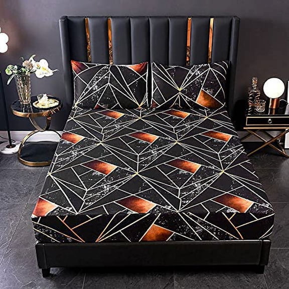 3 Piece Kids Fitted Sheet Bed Sheet Set Twin Size for Girls Boys Bedroom