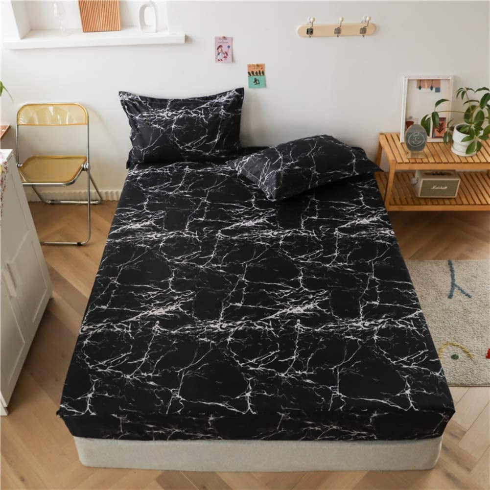 3 Piece Kids Fitted Sheet Bed Sheet Set Twin Size for Girls Boys Bedroom