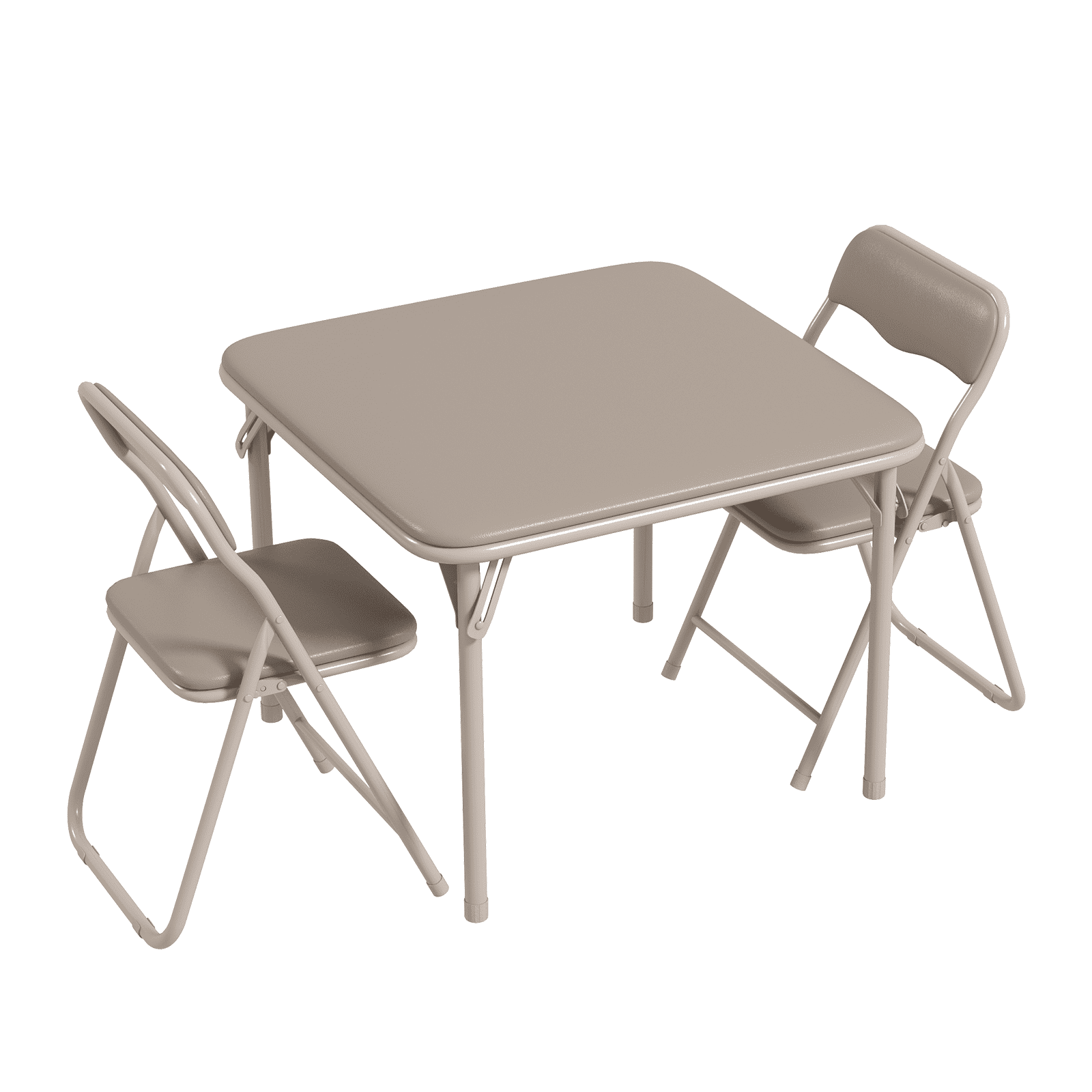 Zzistar 3 Piece Kids Folding Table and Chair Set, Portable Square Table