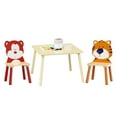 thumbnail image 1 of 3 Piece Kids Table and Chairs Set Toddler Activity Table Wooden Animal Table & Chair Set for Crafts, Snacks & Learning, 1 of 9