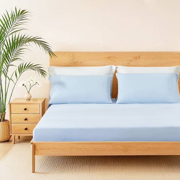3-Piece King Cooling 3pc Sheet Set,Ice Blue