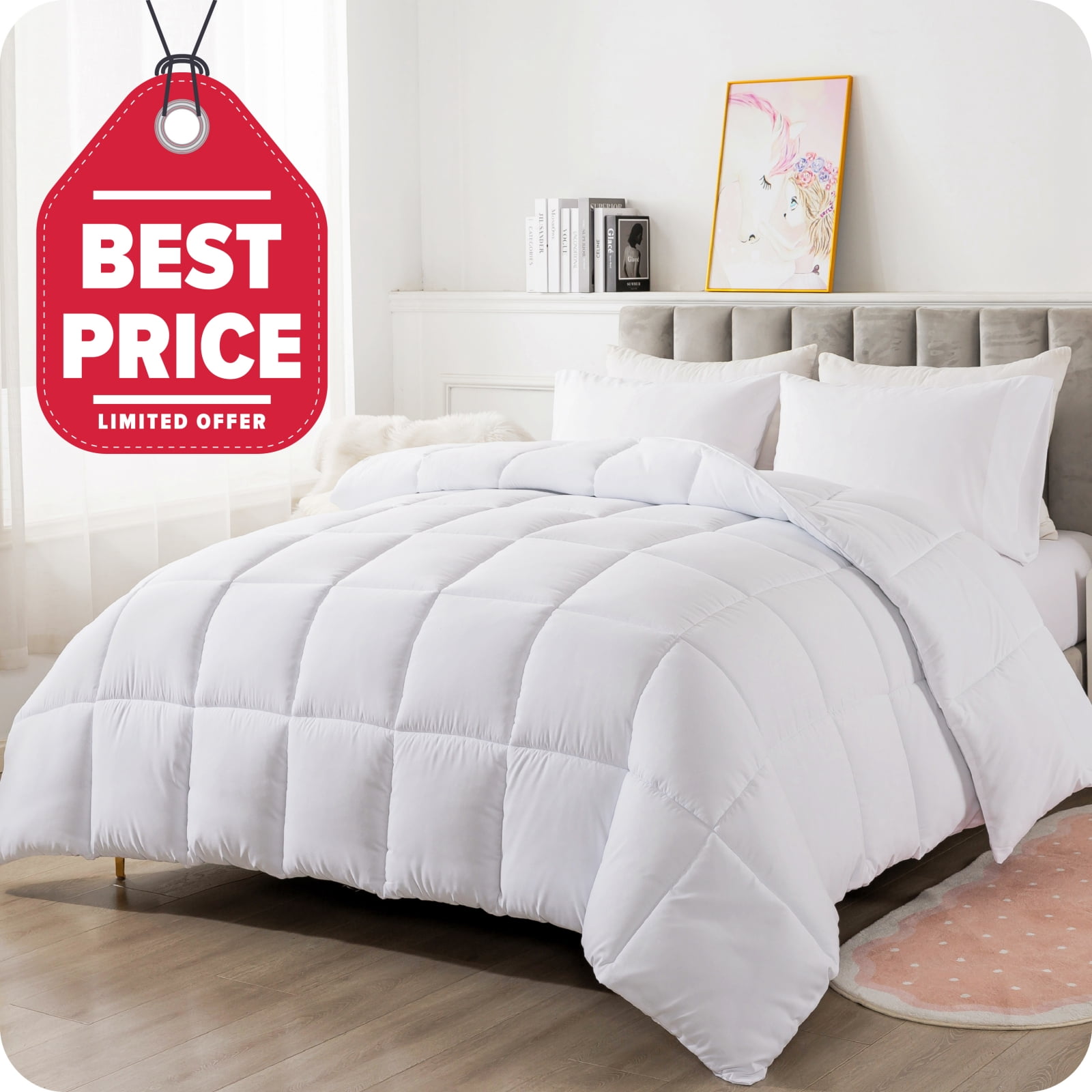 3 Piece Queen Size Hotelier Essential Down Alternative White