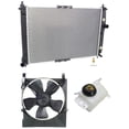 thumbnail image 1 of 3-Piece Kit Radiator 1.6L Engine includes Coolant Reservoir and Cooling Fan Assembly Replacement for 2005-2006 Chevrolet Aveo Special Value 4 Cyl 1.6L, 1 of 3
