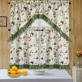 thumbnail image 1 of 3 Piece Kitchen Curtain Sawg Set, Window Treatment Butterfly & Flowers Printed Design Anita, 1 of 7