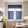 thumbnail image 1 of 3 Piece Kitchen Curtain Set Small Coffee Curtains for Basement - Filtering Heat Insulating Polyester Semi Sheer Valance for Living Room Bedroom Dining Area Window Treatment, 1 of 6