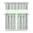 thumbnail image 1 of 3 Piece Kitchen Curtains Set with Bear & Forest Print - Cute Polar Cartoon Brown Winter Hunting Wild Artistic Design, Semi-Sheer Tier Curtains with Valance for Small Windows (Rod Pocket Style), 1 of 1