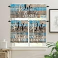 thumbnail image 1 of 3 Piece Kitchen Curtains Tiers and Valances Set, Black Aqua Blue Lattice Gingham Checkered Rod Pocket Short Window Treatment Tiers Curtains Panel and Valance for Cafe Bathroom, 1 of 5