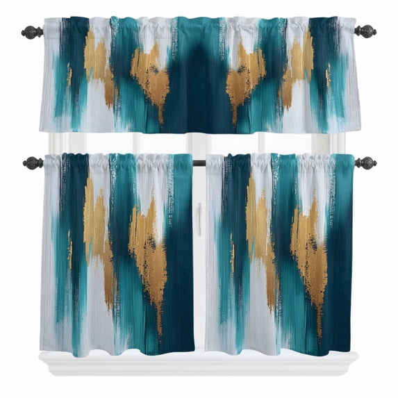 Teal And Gold Curtainsnull
