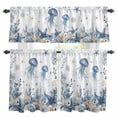 3 Piece Kitchen Curtains and Valances Set Blue Jellyfish Coastal Cafe ...