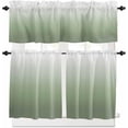thumbnail image 1 of 3-Piece Kitchen Curtains and Valances Set Sage Green Watercolor Rod Pocket Soft Kitchen Curtain Set Washable Kitchen Window Curtains Set Abstract Gradient Texture, 1 of 6
