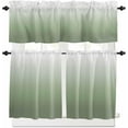 thumbnail image 1 of 3-Piece Kitchen Curtains and Valances Set Sage Green Watercolor Rod Pocket Soft Kitchen Curtain Set Washable Kitchen Window Curtains Set Abstract Gradient Texture, 1 of 6