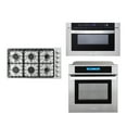 thumbnail image 1 of 3 Piece Kitchen Package With 36" Gas Cooktop 24" Built-In Microwave Drawer 24" Single Electric Wall Oven, 1 of 3
