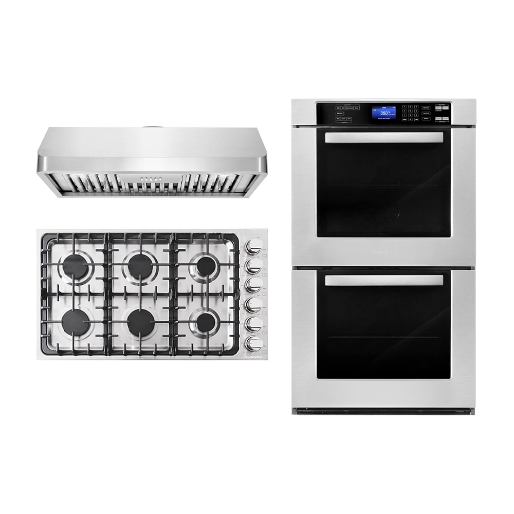 3 Piece Kitchen Package With 36" Gas Cooktop 36" Under Cabinet Range ...