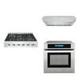 thumbnail image 1 of 3 Piece Kitchen Package With 36" Slide-In Gas Cooktop 36" Under Cabinet Range Hood 24" Single Electric Wall Oven, 1 of 3