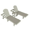 thumbnail image 1 of 3 Piece Laguna Adirondack Poly Reclining Chaise Lounge With Wheels, Sand, 1 of 4