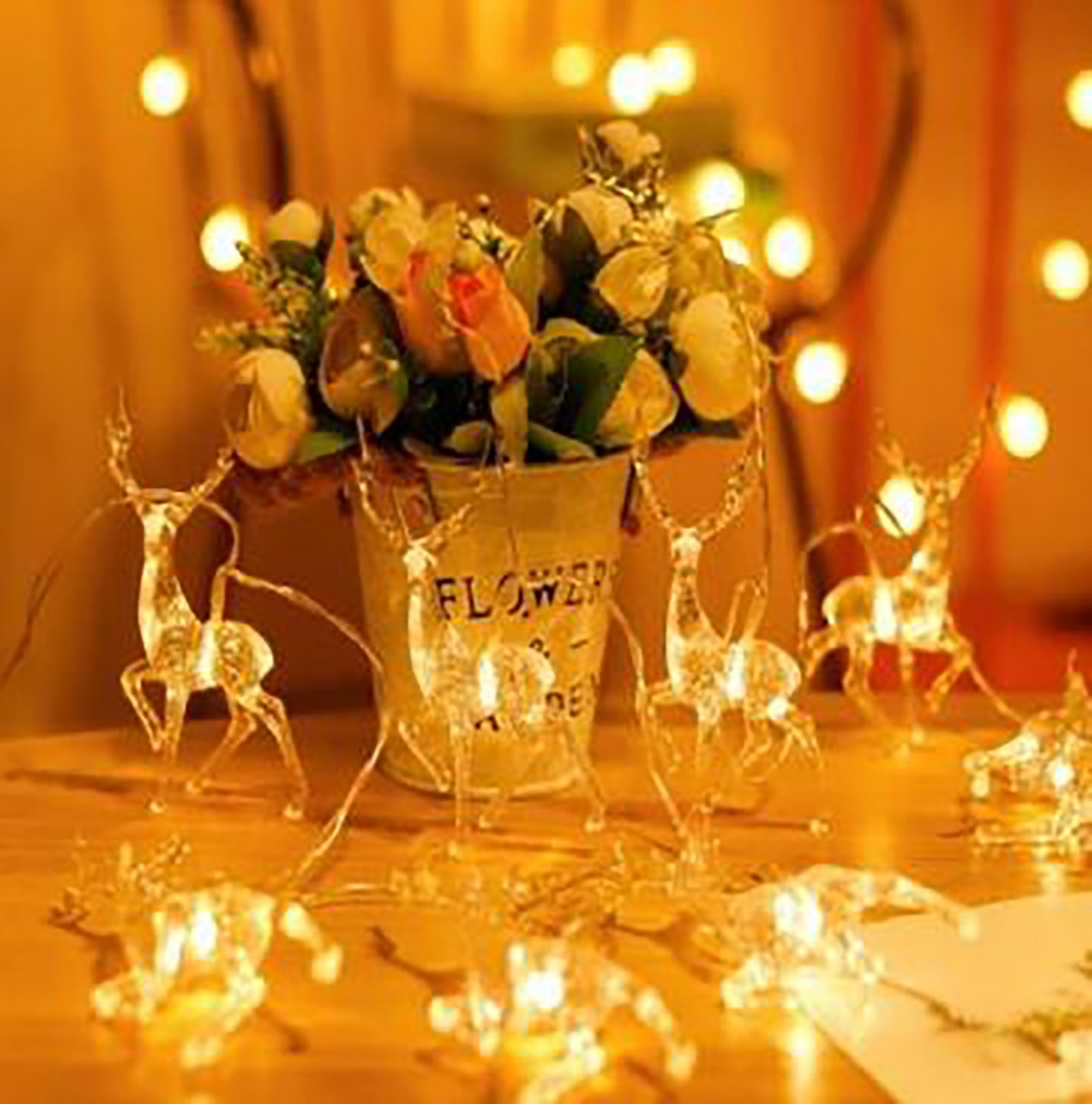 3 Piece Lighted Christmas Deer Family, Outdoor Yard Decoration with ...