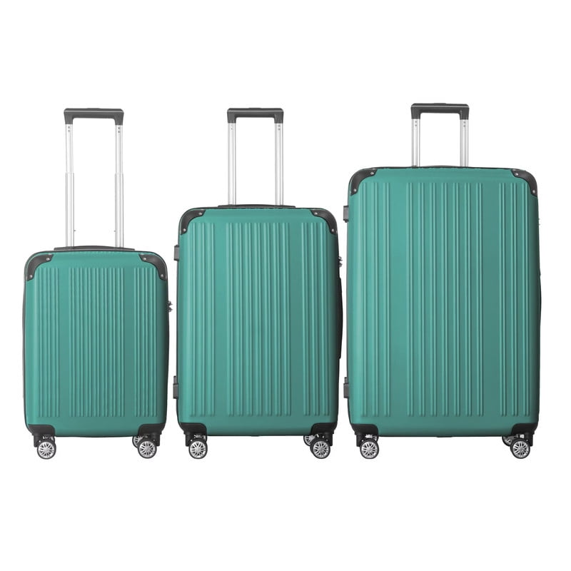 3-Piece Lightweight Luggage Set (20", 24", 26") with Spinner Wheels, Trunks with TSA Lock and Adjustable Telescopic Handle