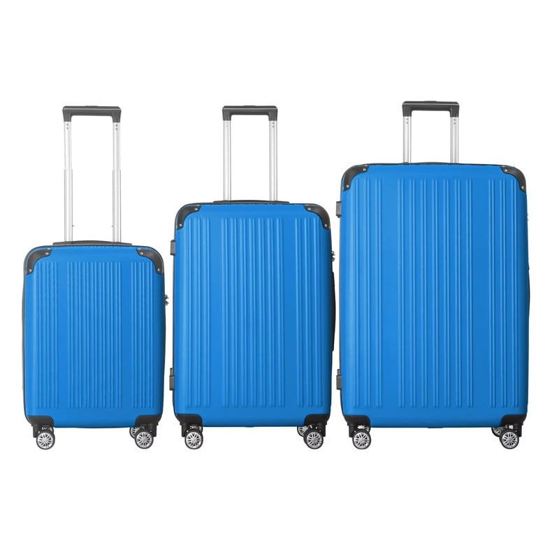 3-Piece Lightweight Luggage Set (20", 24", 26") with Spinner Wheels, Trunks with TSA Lock and Adjustable Telescopic Handle
