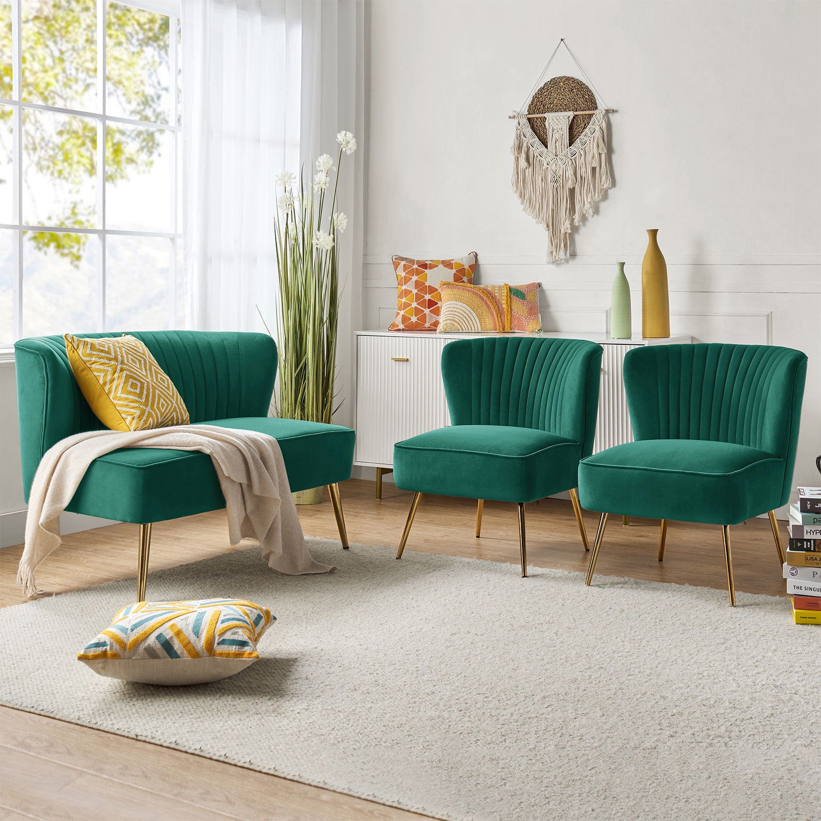 Gold accent chairs discount for living room