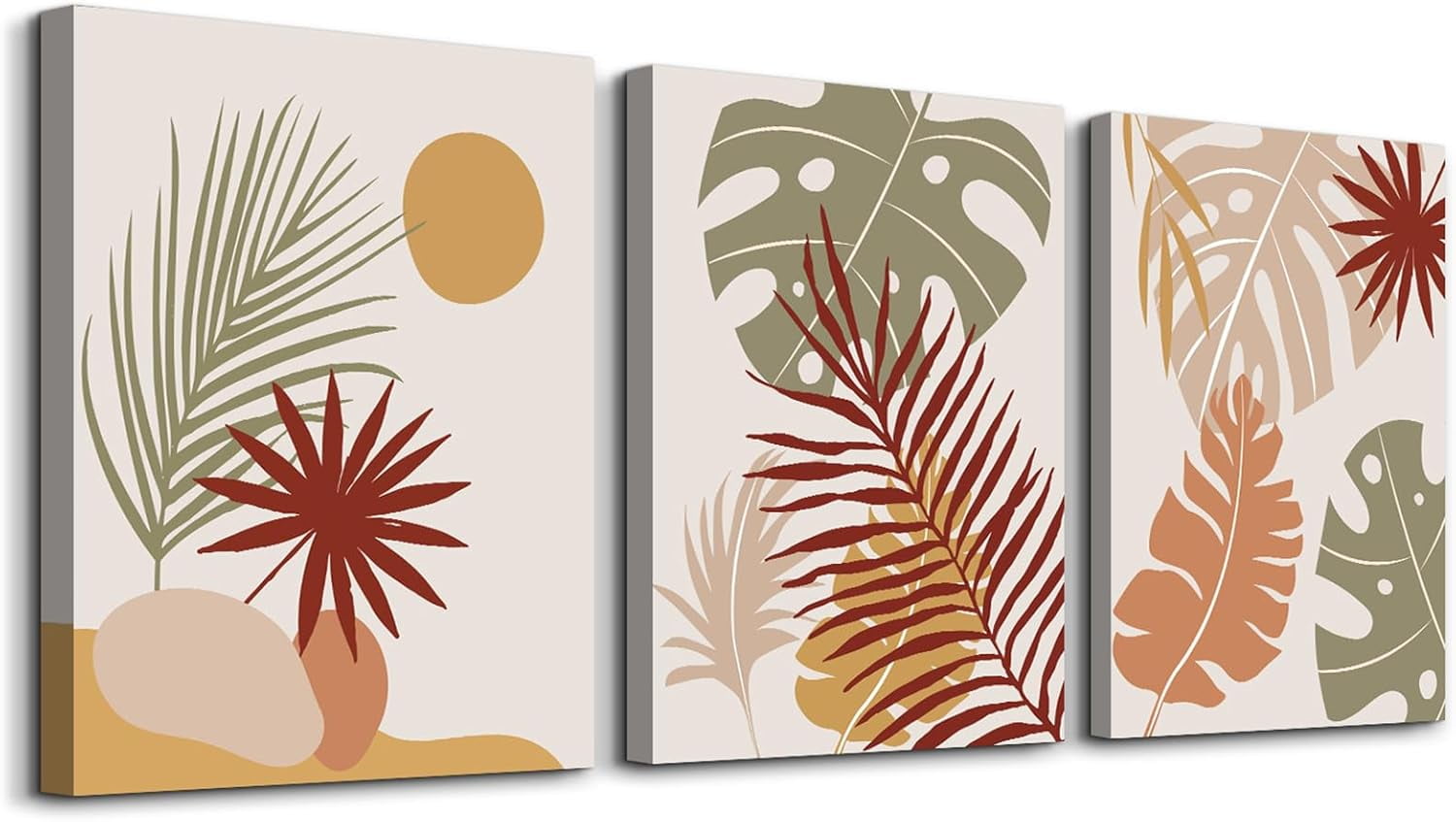 3 Piece Lotus Flower Canvas Wall Art for Living Room, Blue Floral ...