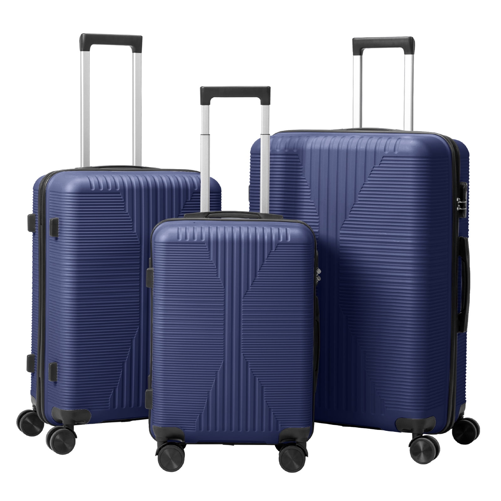 3 Piece Luggage Set 20/24/28 Inch 360 Silent Spinner Wheels Hard Shell Suitcase for Family Business Travel